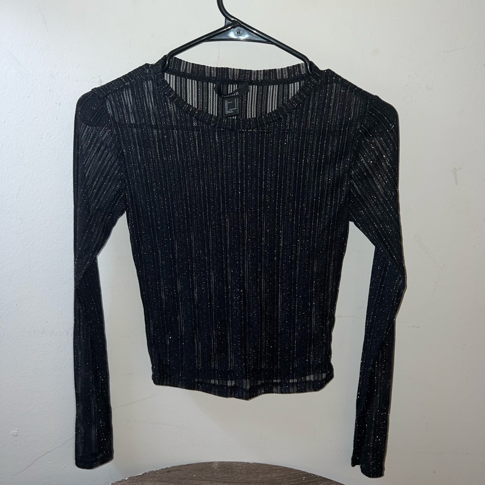 Forever 21 Shimmery Black Top